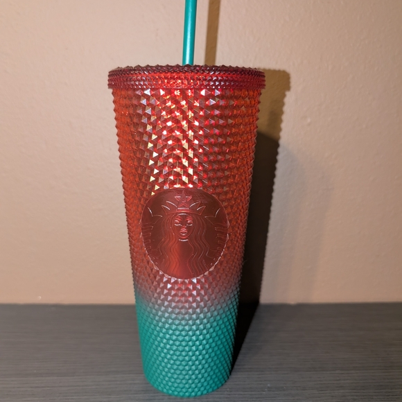 Starbucks Disney Parks Festive Red and Green Tumbler - Picture 1 of 3